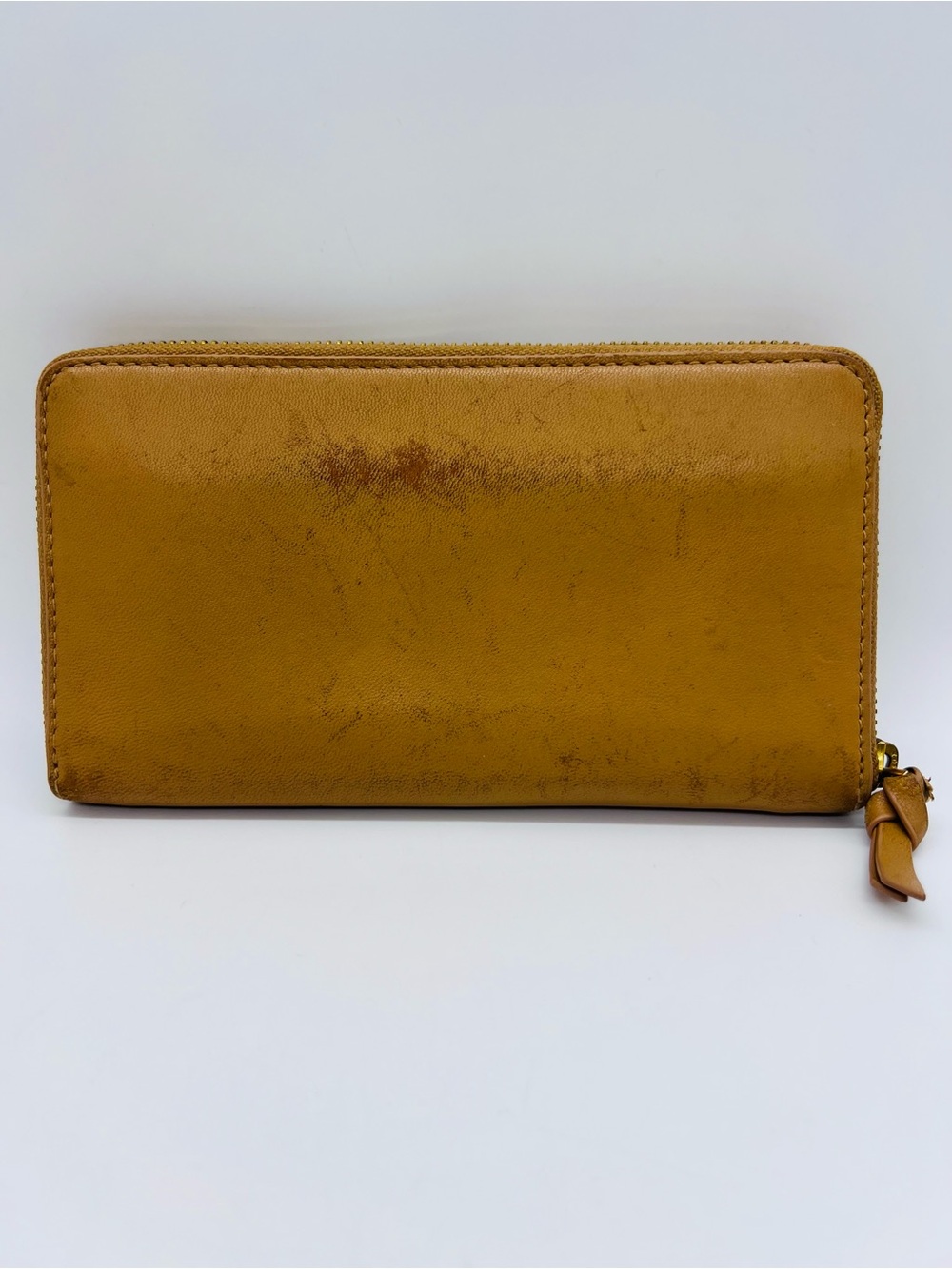 Tory Burch Caramel Tan Zip Around Wallet with Logo - Picture 3 of 14